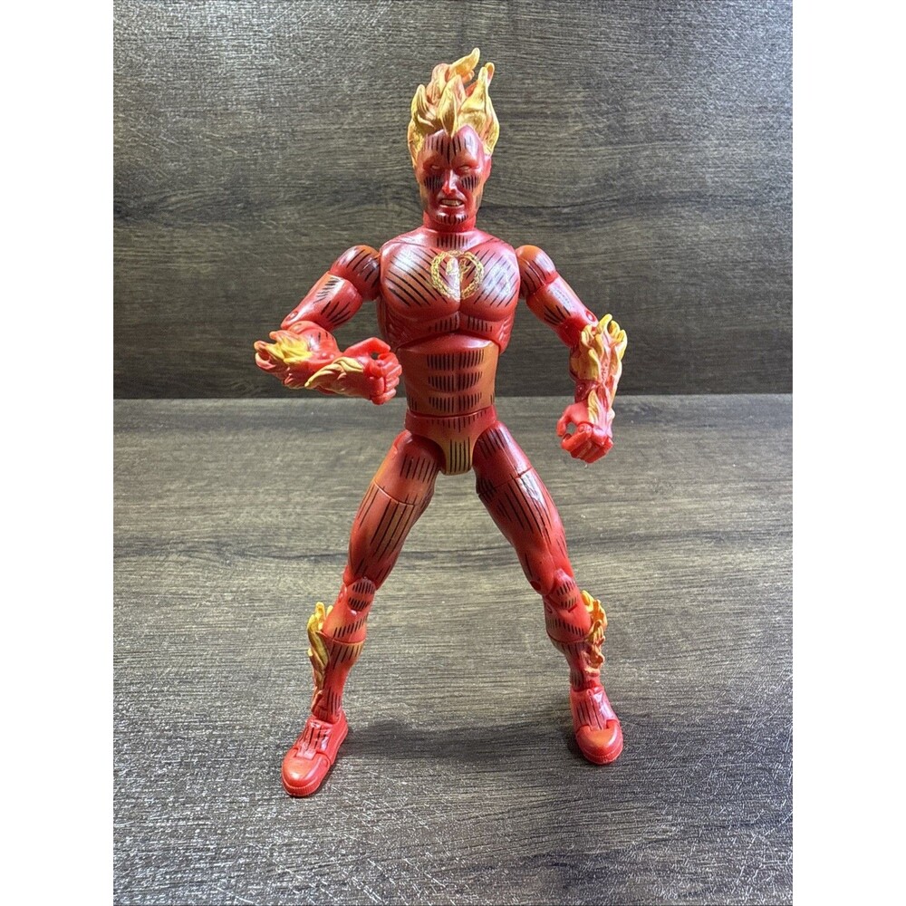 2002 Human Torch 6.5" Toy Biz Action Figure Marvel Legends Fantastic 4 Four